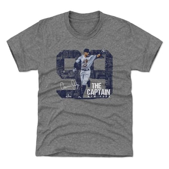 Youth 500 Level Aaron Judge Gray Skyline Number T-Shirt