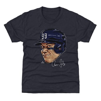 Youth 500 Level Aaron Judge Navy Smile T-Shirt