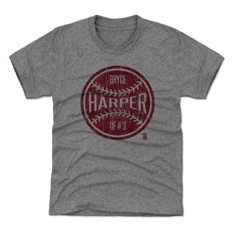 Youth 500 Level Bryce Harper Gray Ball T-Shirt
