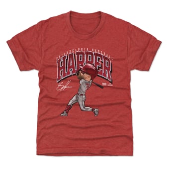 Youth 500 Level Bryce Harper Red Cartoon T-Shirt