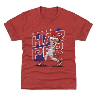 Youth 500 Level Bryce Harper Red Player Map T-Shirt