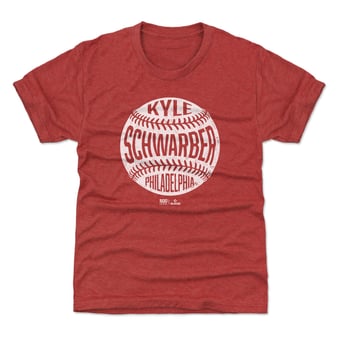 Youth 500 Level Kyle Schwarber Red Vintage Baseball T-Shirt