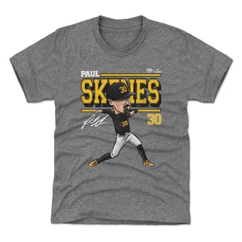 Youth 500 Level Paul Skenes Gray Cartoon T-Shirt