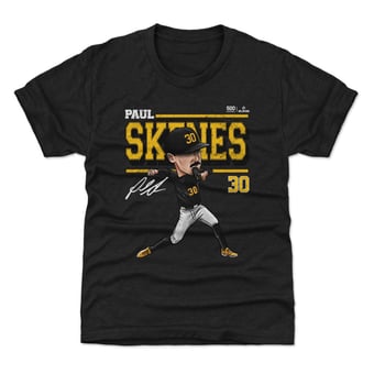 Youth 500 Level Paul Skenes Black Cartoon T-Shirt