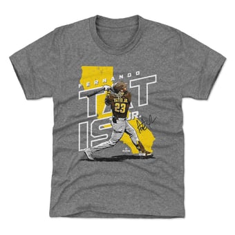 Youth 500 Level Fernando Tatis Jr. Gray Player Map T-Shirt