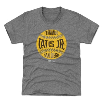 Youth 500 Level Fernando Tatis Jr. Gray Vintage Baseball T-Shirt