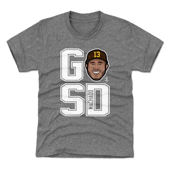 Youth 500 Level Manny Machado Gray GO SD T-Shirt