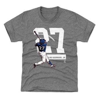 Youth 500 Level Vladimir Guerrero Jr. Gray Grunge T-Shirt