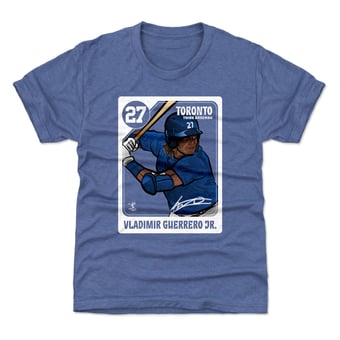 Youth 500 Level Vladimir Guerrero Jr. Royal Card T-Shirt