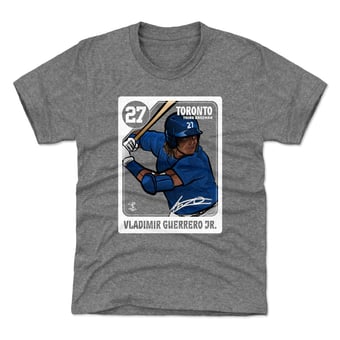 Youth 500 Level Vladimir Guerrero Jr. Gray Card T-Shirt
