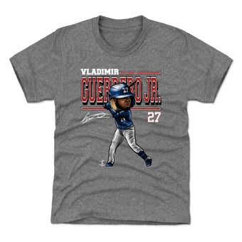 Youth 500 Level Vladimir Guerrero Jr. Gray Cartoon T-Shirt