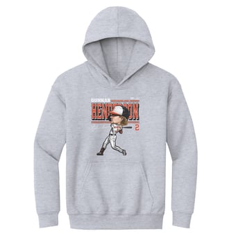 Youth 500 Level Gunnar Henderson Gray Cartoon Hoodie