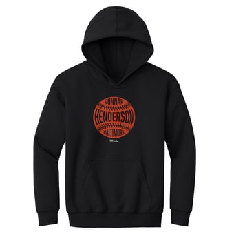 Youth 500 Level Gunnar Henderson Black Vintage Baseball Hoodie