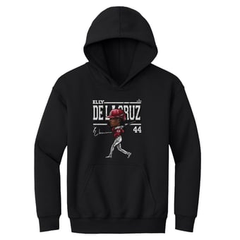 Youth 500 Level Elly De La Cruz Black Cartoon Hoodie