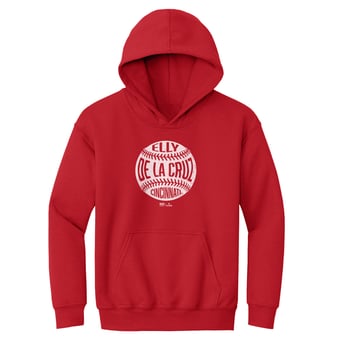 Youth 500 Level Elly De La Cruz Red Vintage Baseball Hoodie