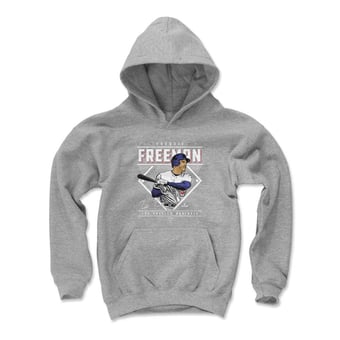 Youth 500 Level Freddie Freeman Gray Vintage Hoodie