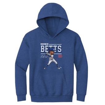 Youth 500 Level Mookie Betts Heather Royal Cartoon Hoodie