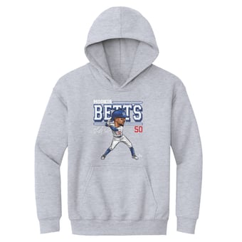 Youth 500 Level Mookie Betts Gray Cartoon Hoodie