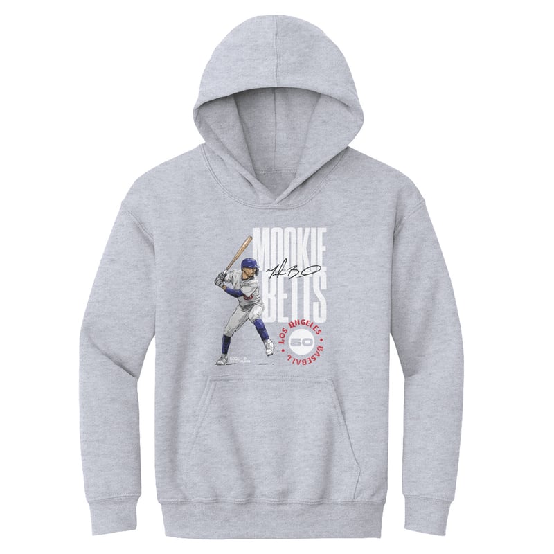 Youth 500 Level Mookie Betts Gray Stamp Hoodie