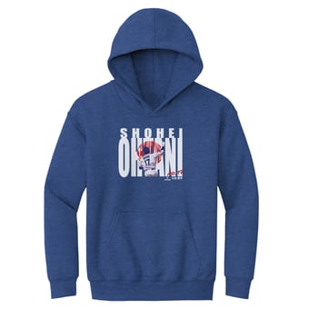Youth 500 Level Shohei Ohtani Heather Royal Bold Name Hoodie
