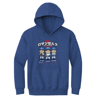 Youth 500 Level Shohei Ohtani, Yoshinobu Yamamoto & Roki Sasaki Heather Royal Chibi Anime Hoodie