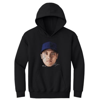Youth 500 Level Shohei Ohtani Black Vintage Head Hoodie
