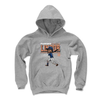 Youth 500 Level Francisco Lindor Gray Cartoon Hoodie