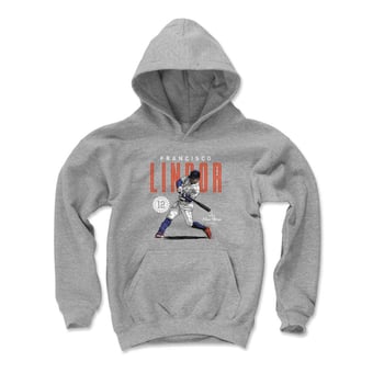 Youth 500 Level Francisco Lindor Gray Card Hoodie