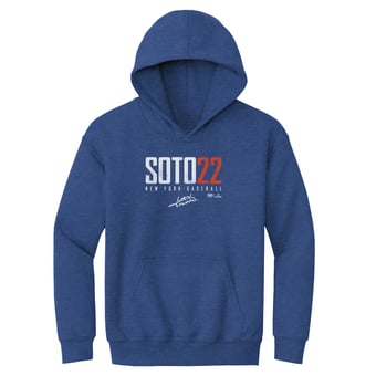 Youth 500 Level Juan Soto Heather Royal Elite Hoodie