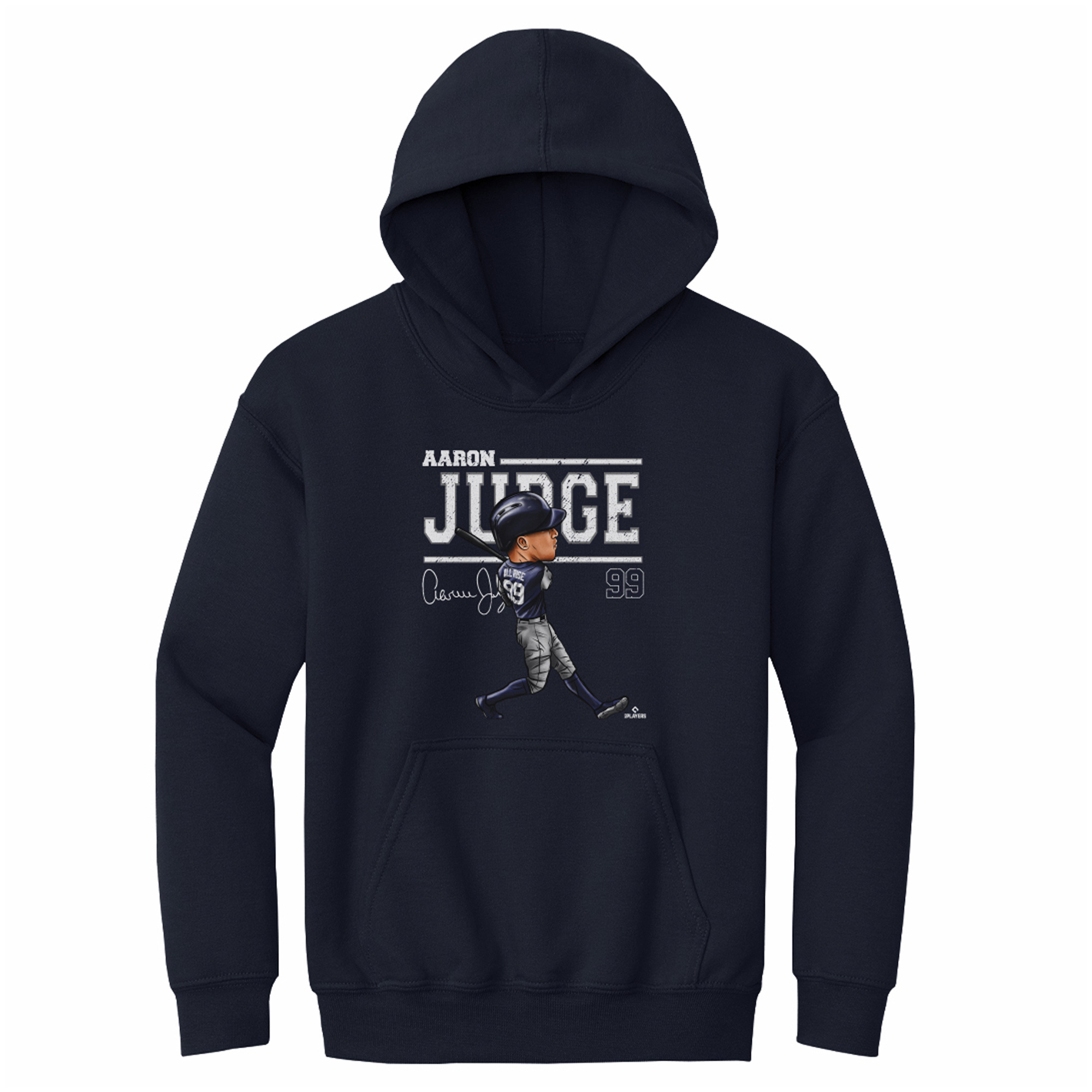 Youth 500 Level Aaron Judge Navy Cartoon Hoodie