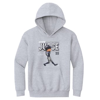 Youth 500 Level Aaron Judge Gray Cartoon Hoodie