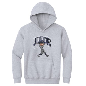 Youth 500 Level Aaron Judge Gray Cartoon Hoodie
