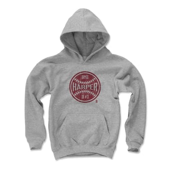 Youth 500 Level Bryce Harper Gray Ball Hoodie