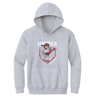 Youth 500 Level Bryce Harper Gray Base Hoodie