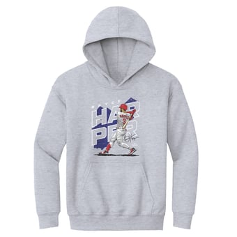 Youth 500 Level Bryce Harper Gray Player Map Hoodie