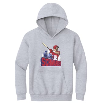 Youth 500 Level Kyle Schwarber Gray Graffiti Hoodie