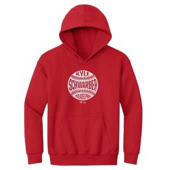 Youth 500 Level Kyle Schwarber Red Vintage Baseball Hoodie