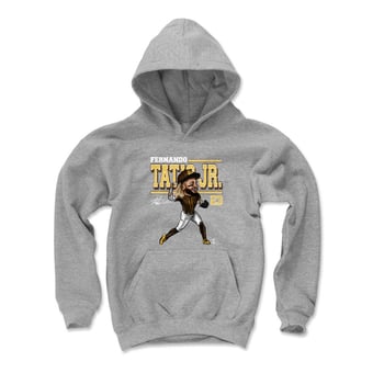 Youth 500 Level Fernando Tatis Jr. Gray Cartoon Hoodie