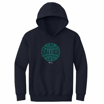 Youth 500 Level Cal Raleigh Navy Vintage Baseball Hoodie