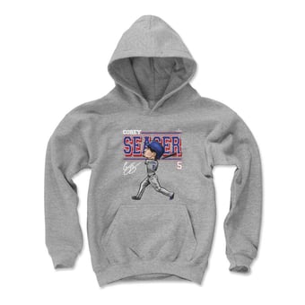 Youth 500 Level Corey Seager Gray Cartoon Hoodie