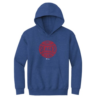 Youth 500 Level Corey Seager Heather Royal Vintage Baseball Hoodie