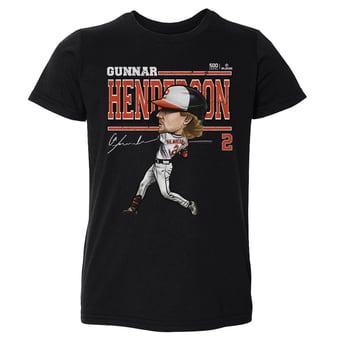 Toddler 500 Level Gunnar Henderson Black Cartoon T-Shirt