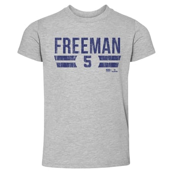 Toddler 500 Level Freddie Freeman Heather Gray Font T-Shirt