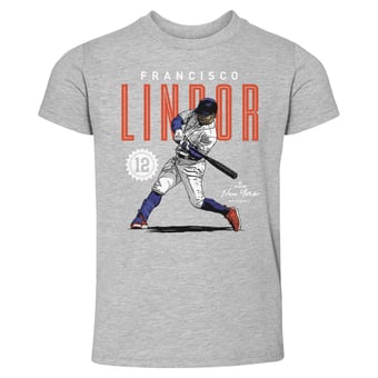 Toddler 500 Level Francisco Lindor Heather Gray Card T-Shirt