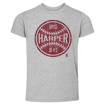 Toddler 500 Level Bryce Harper Heather Gray Ball T-Shirt