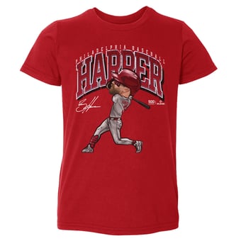 Toddler 500 Level Bryce Harper Red Cartoon T-Shirt
