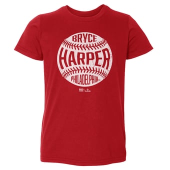 Toddler 500 Level Bryce Harper Red Vintage Baseball T-Shirt