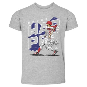 Toddler 500 Level Bryce Harper Heather Gray Map T-Shirt