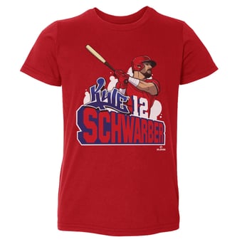 Toddler 500 Level Kyle Schwarber Red Graffiti T-Shirt