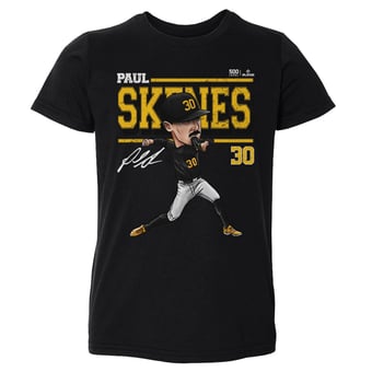 Toddler 500 Level Paul Skenes Black Cartoon T-Shirt